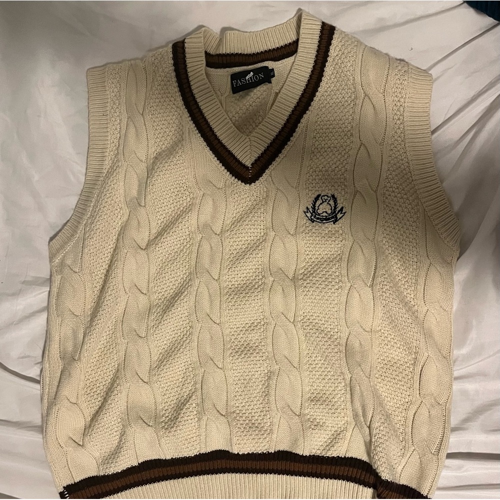 Knitted teddy bear vest